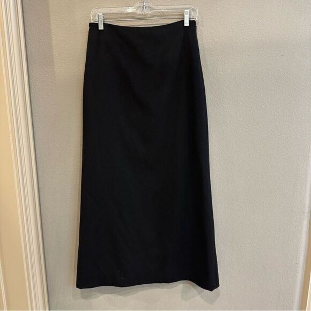 Nicole Farhi 100% Cashmere Black Maxi Skirt US 6 Ankle Length Lined